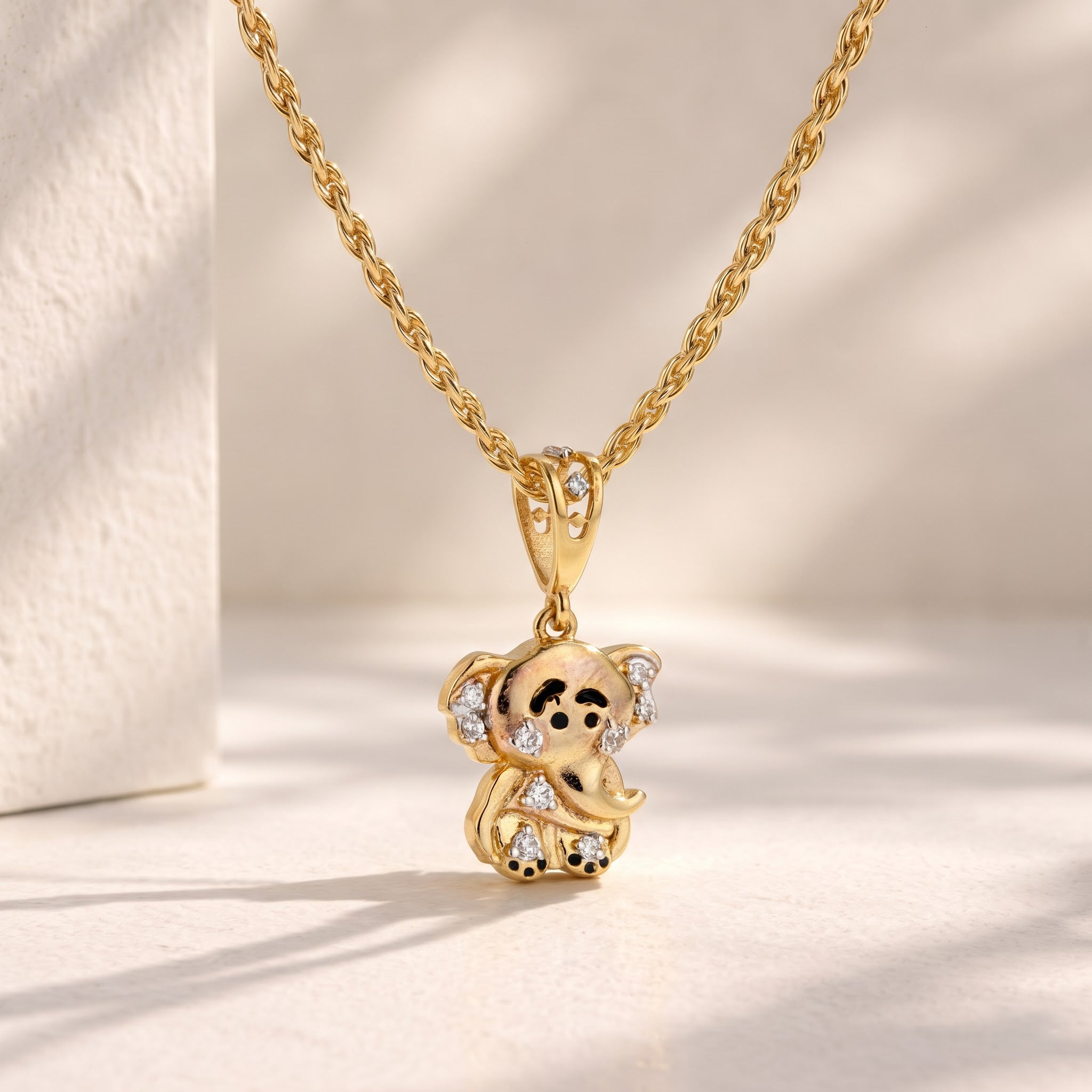 Elephant Pendant with Chain