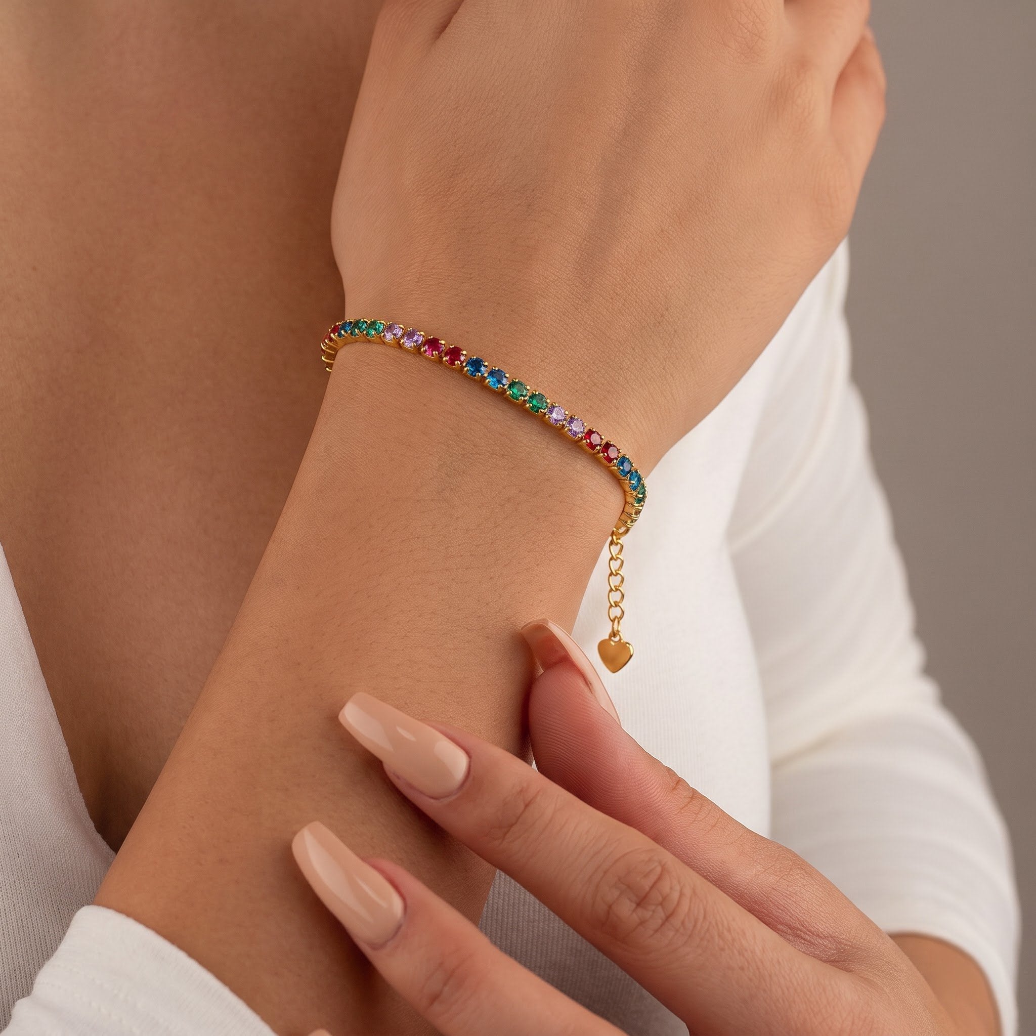 Spectrum Tennis Bracelet
