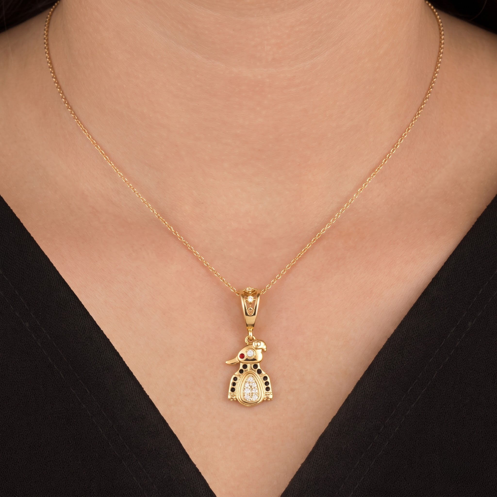 Penguin Pendant with Chain